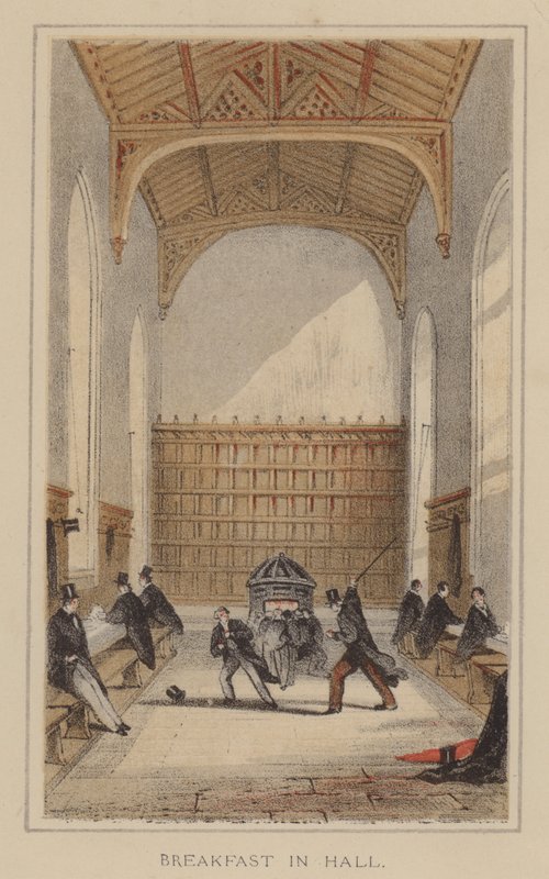Salonda Kahvaltı (renkli taş baskı) by English School