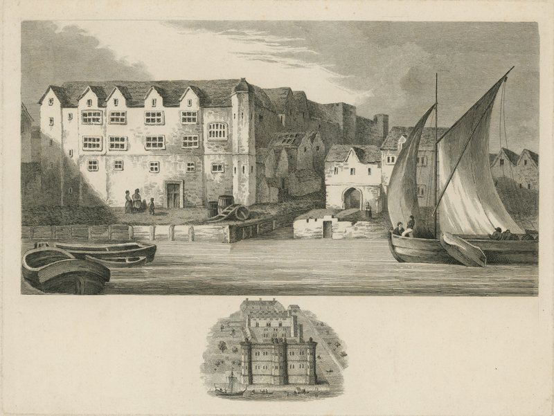 Thames Nehri kıyısındaki Bridewell Sarayı by English School