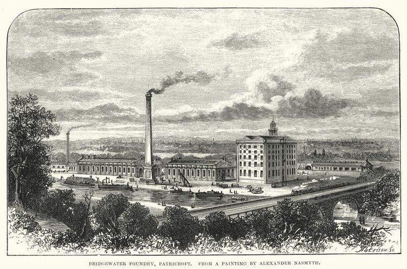 Bridgewater Foundry, Patricroft (gravür) by English School