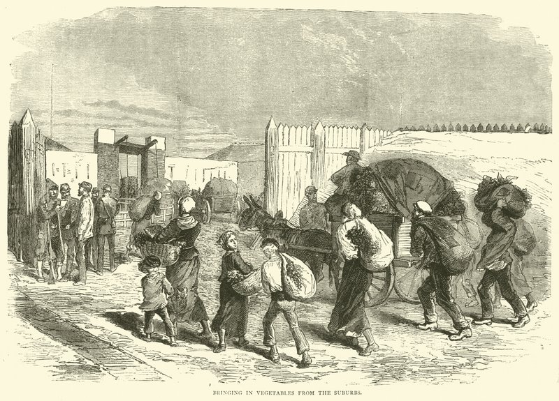 Varoşlardan sebze getirmek, Ekim 1870 by English School