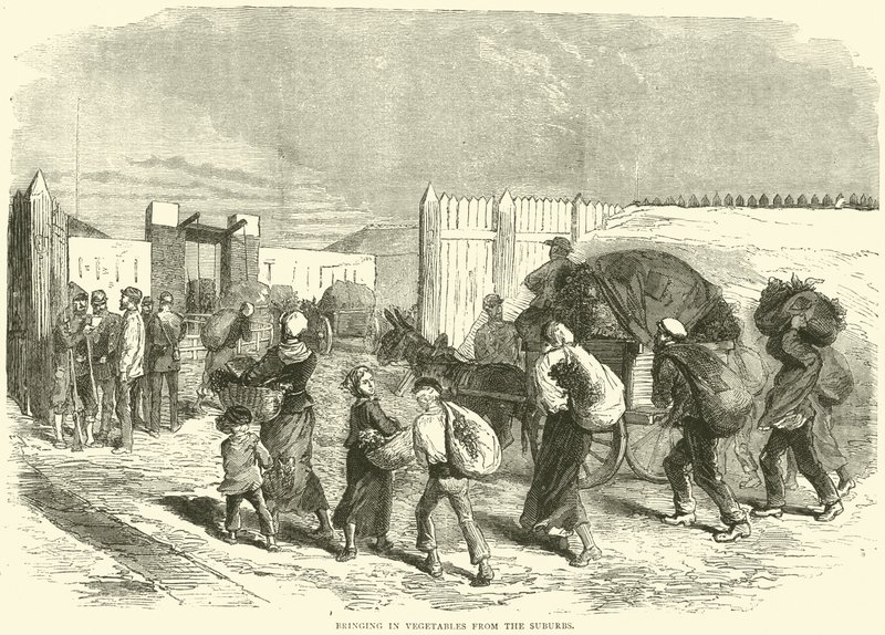Varoşlardan sebze getirmek, Ekim 1870 by English School