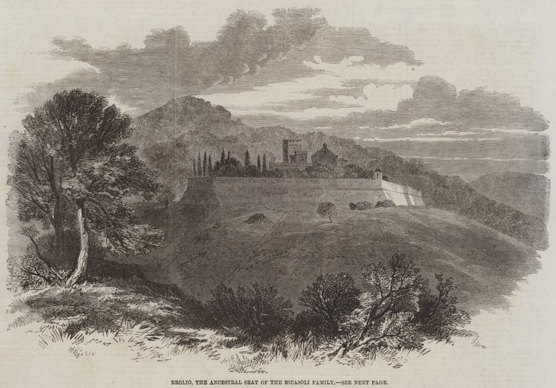 Brolio, Ricasoli Ailesinin Atalardan Gelen Makamı (gravür) by English School