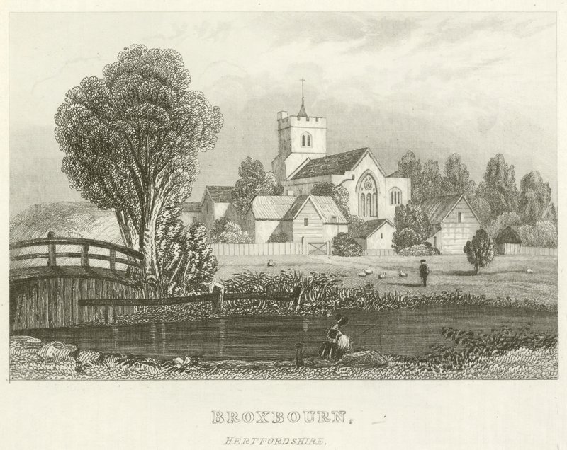 Broxbourne, Hertfordshire (gravür) by English School
