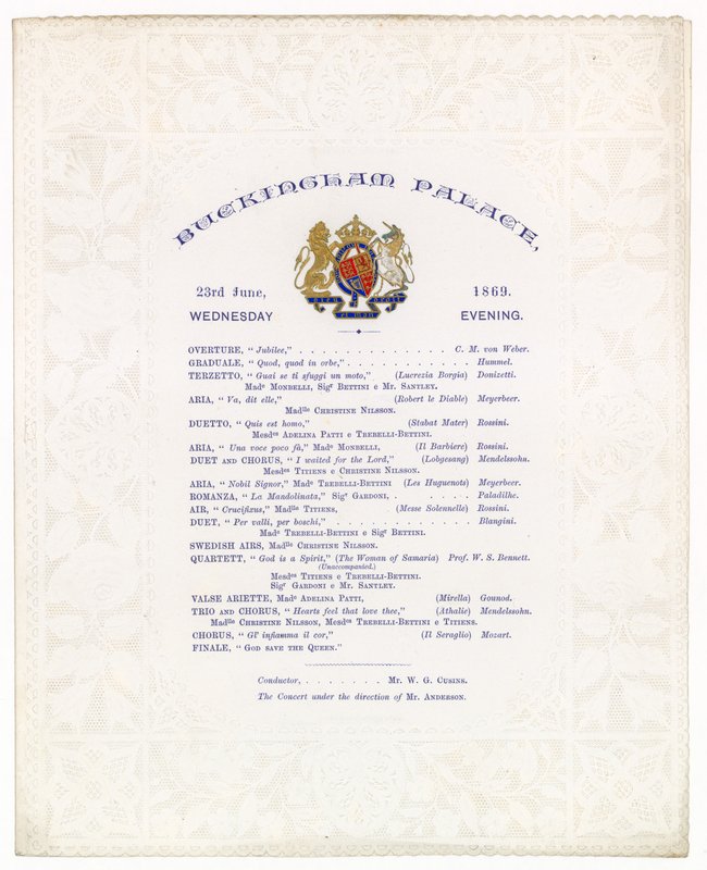 Buckingham Sarayı Konseri, 23 Haziran 1869 by English School