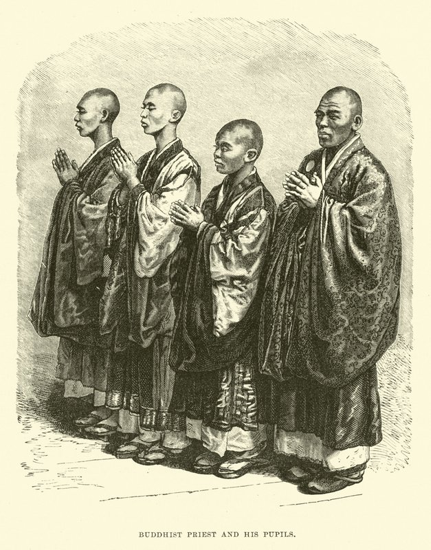 Budist Rahip ve Öğrencileri by English School
