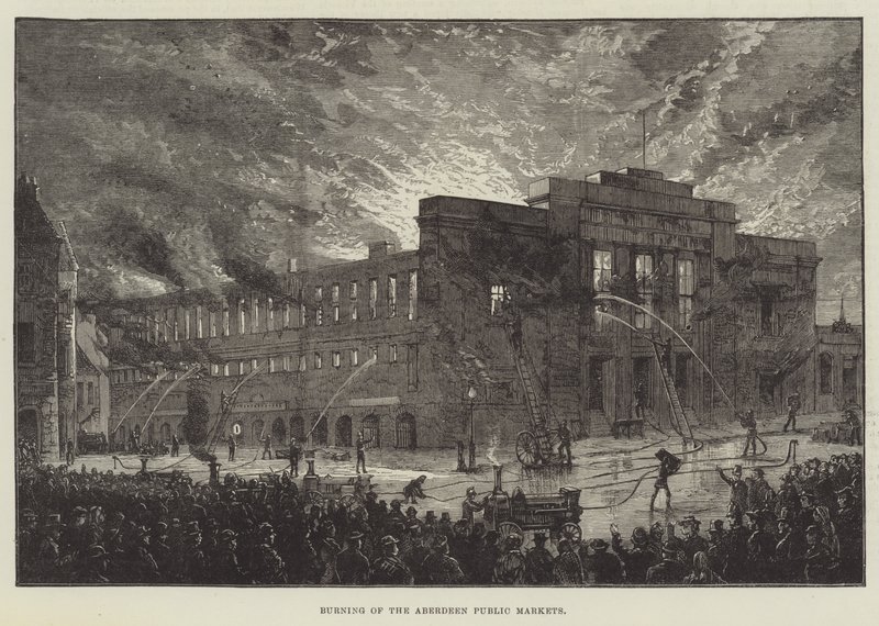 Aberdeen Halk Pazarlarının Yakılması (gravür) by English School