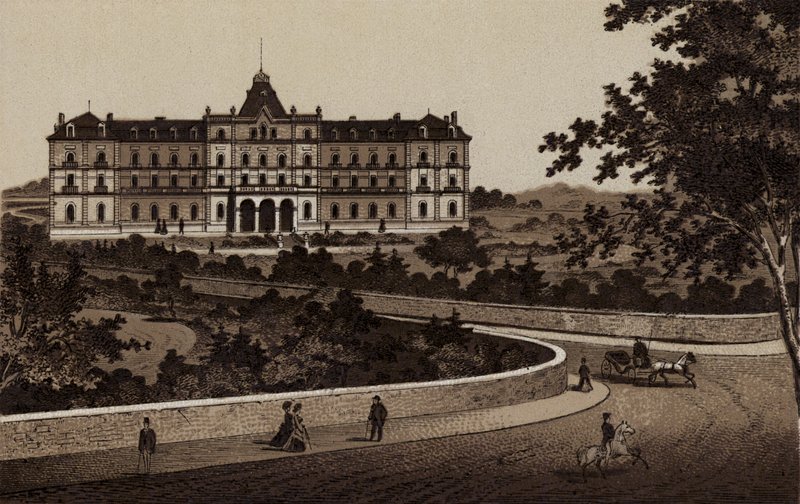 Buxton: The Palace Hotel (taş) by English School