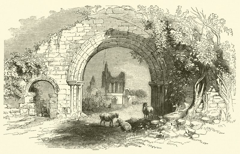 Byland Manastırı (gravür) by English School