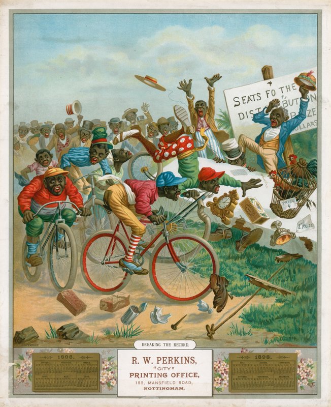 1898 Takvimi. Bisikletçiler by English School