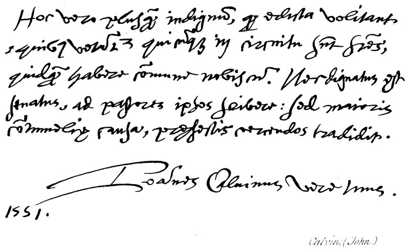 Calvin, (John) by English School