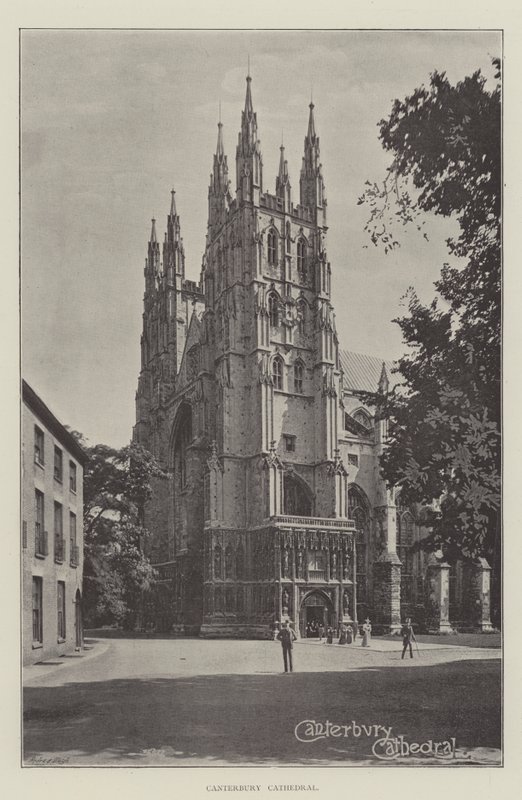 Canterbury Katedrali (lito) by English School