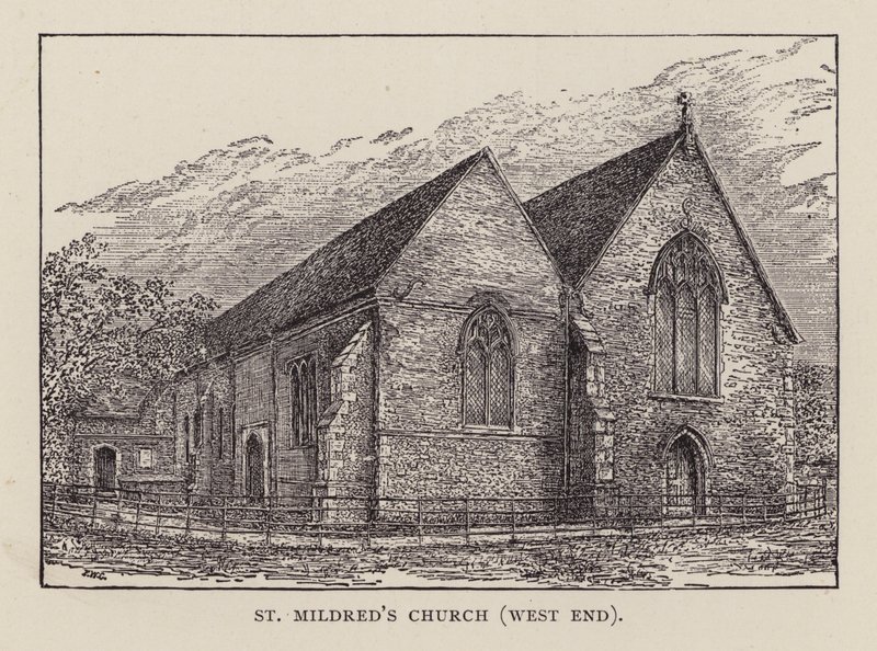 Canterbury: St Mildred Kilisesi, West End (lito) by English School