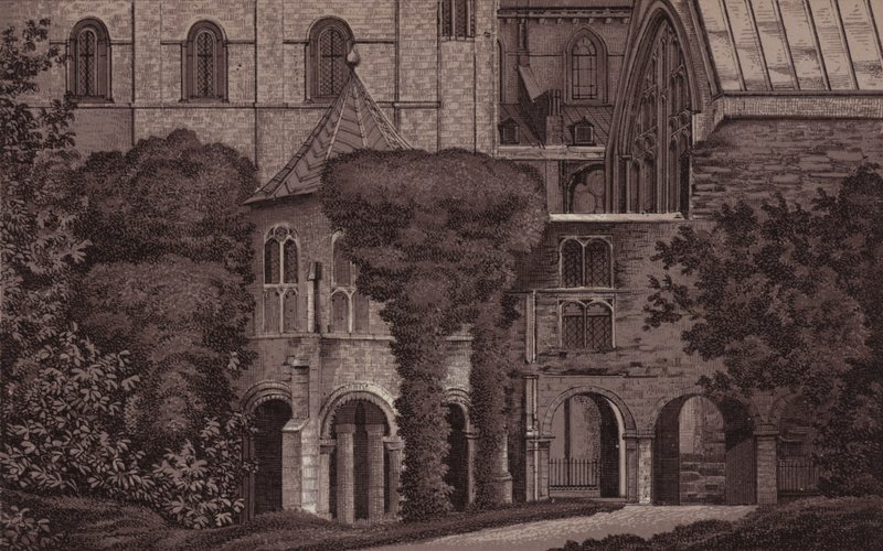 Canterbury: Babtistry (lito) by English School