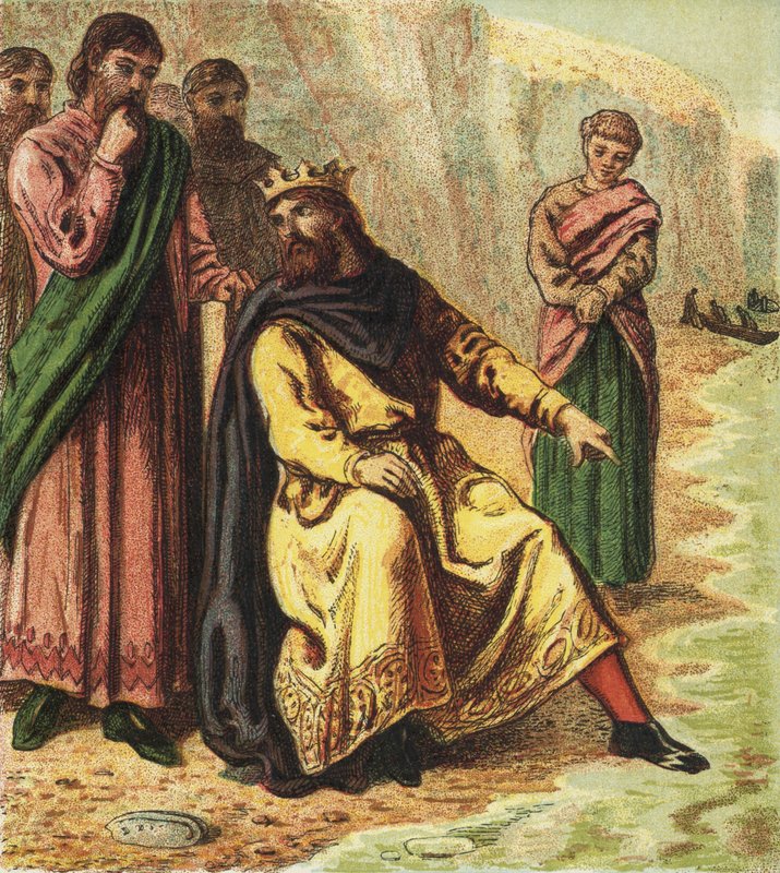 Canute ve saray mensupları by English School