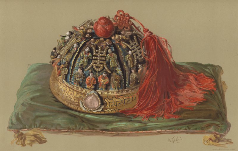 Çin İmparatoru Şapkası (kromolitho) by English School