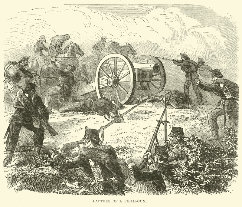 Bir tarla silahının yakalanması, Ekim 1870 by English School