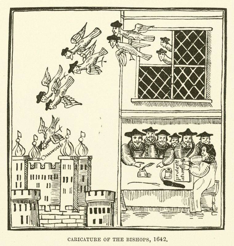 Piskoposların karikatürü, 1642 by English School
