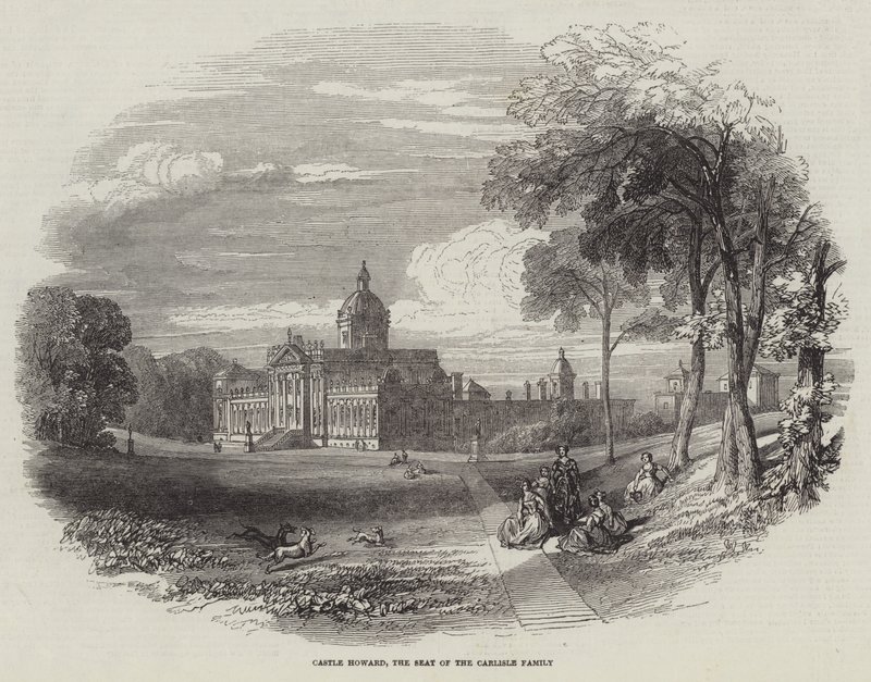 Castle Howard, Carlisle Ailesinin Koltuğu (gravür) by English School