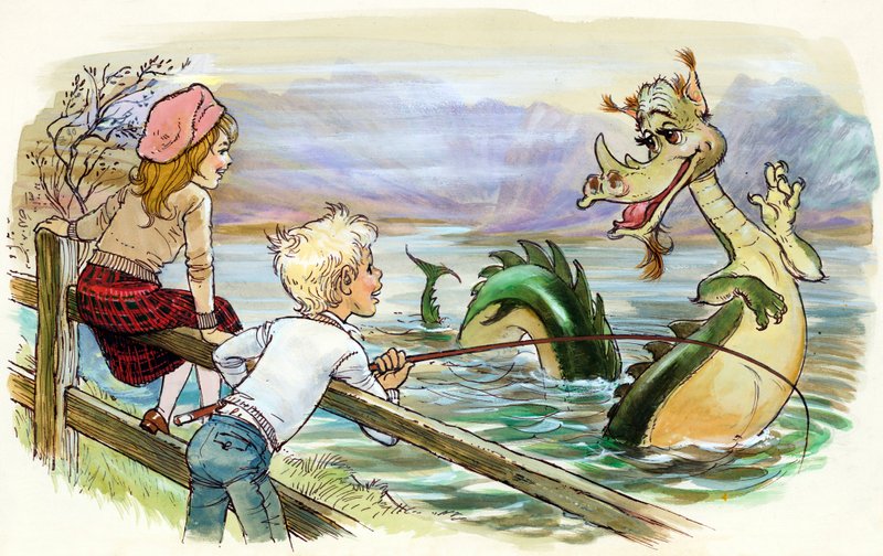 Loch Ness canavarını yakalamak by English School