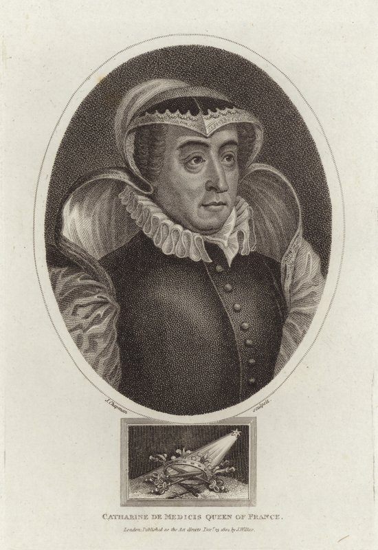 Fransa Kraliçesi Catharine de Medicis by English School