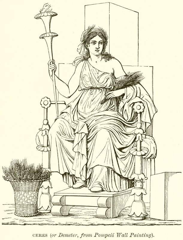 Ceres (veya Pompeii Duvar Resminden Demeter) by English School