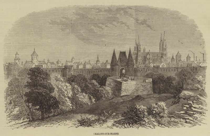 Chalons-sur-Marne (gravür) by English School