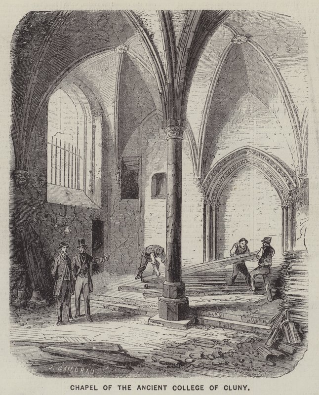 Cluny Antik Koleji Şapeli (gravür) by English School