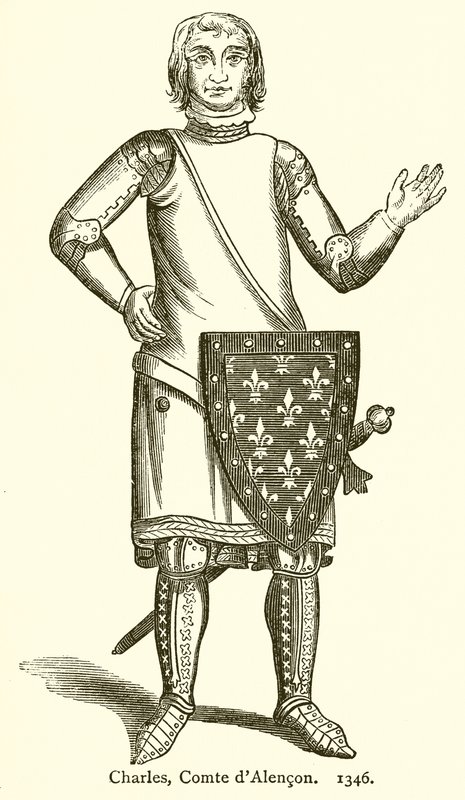 Charles, Alencon Kontu. 1346 by English School