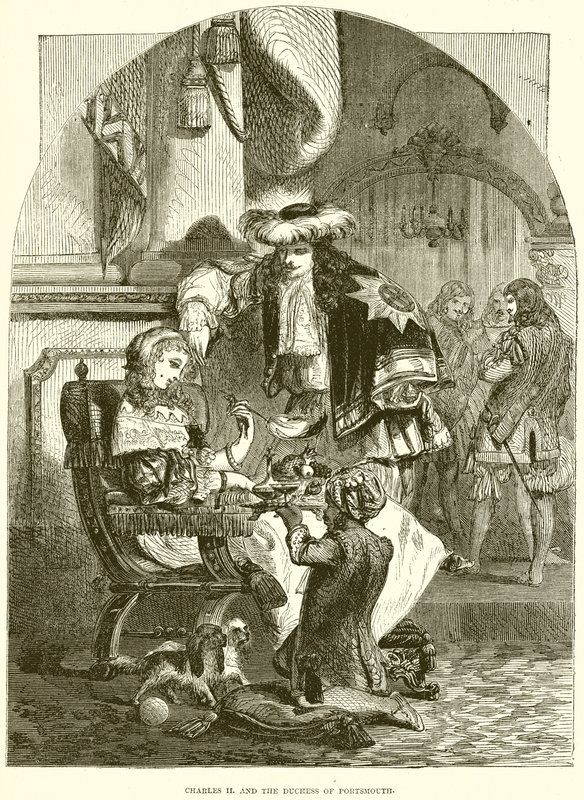 Charles II. ve Portsmouth Düşesi by English School