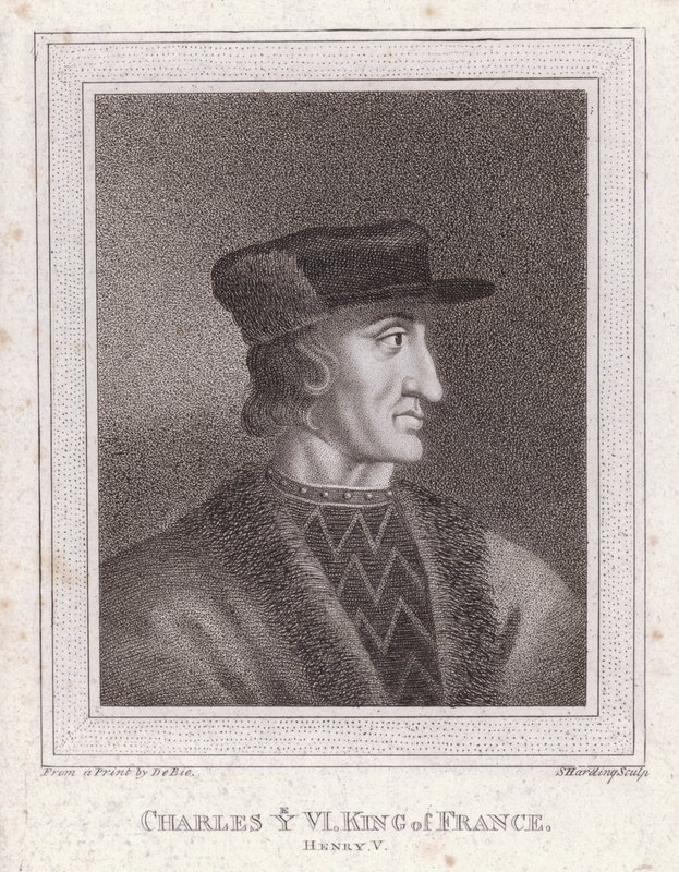 Charles VI, Fransa Kralı (gravür) by English School
