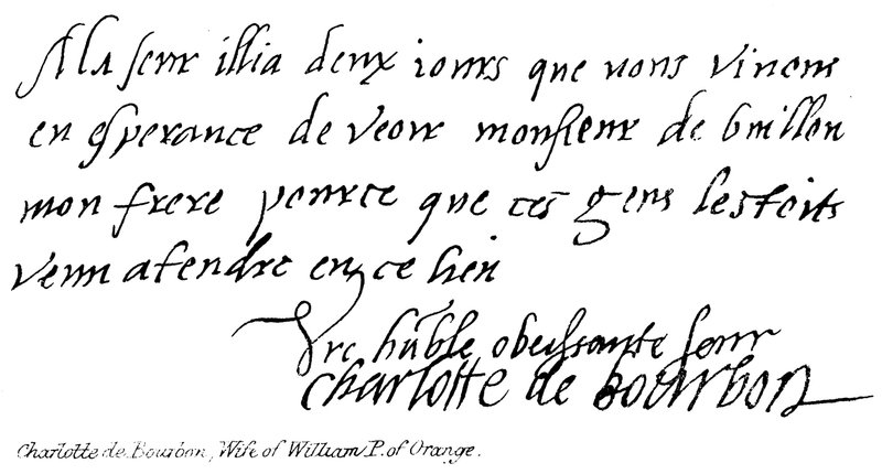 Charlotte de Bourbon, Orange