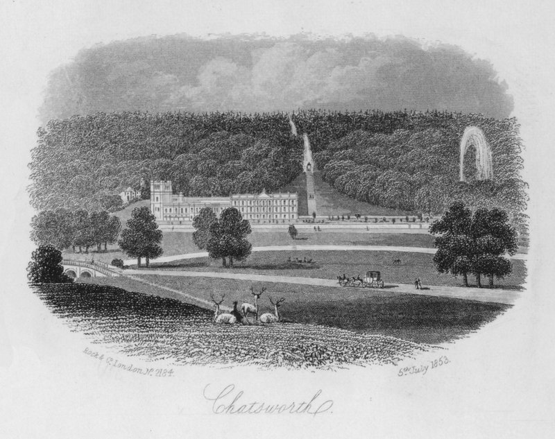 Chatsworth (gravür) by English School