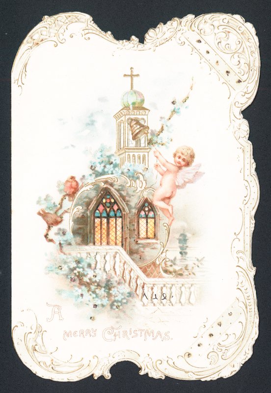 Cherub Zil Kilise Bell, Noel Kartı by English School