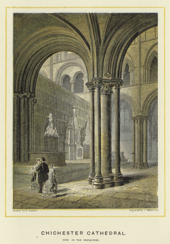 Chichester Katedrali, papaz evinde görüntüle by English School