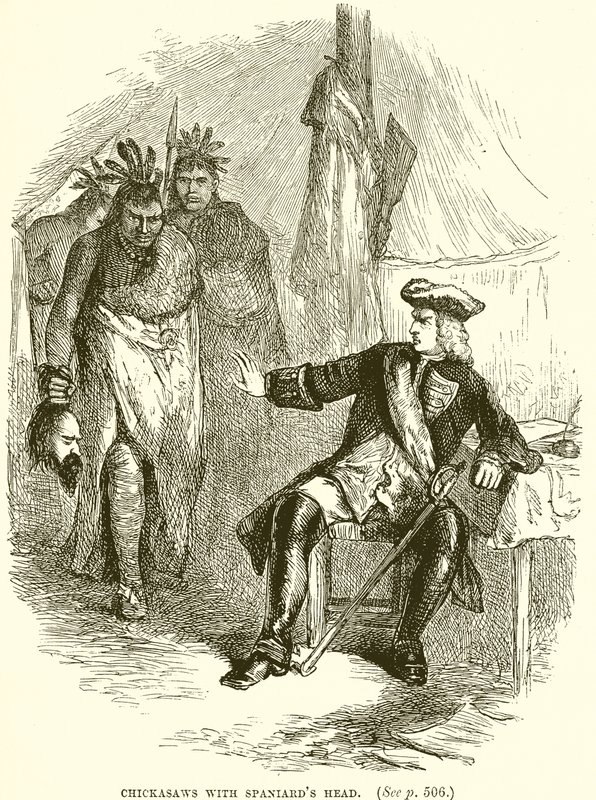 İspanyol kafalı Chickasaws by English School