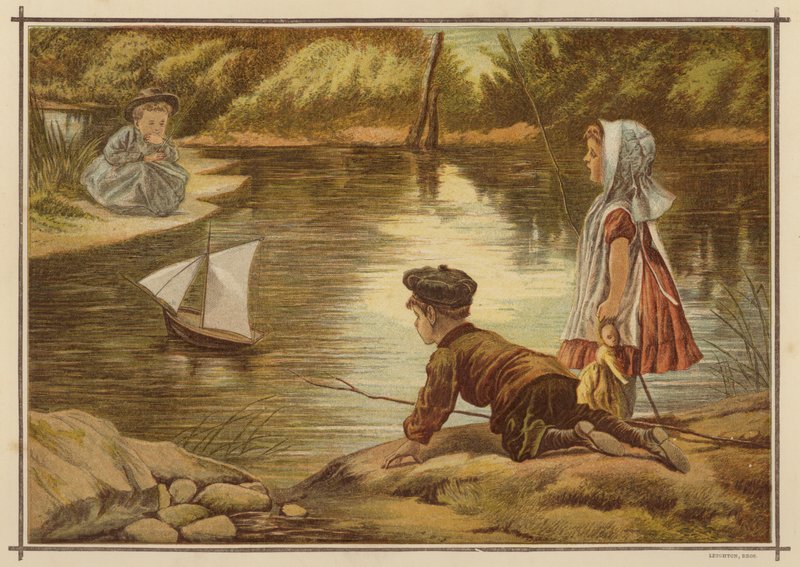 Model yat denize indiren çocuklar (renkli taş) by English School