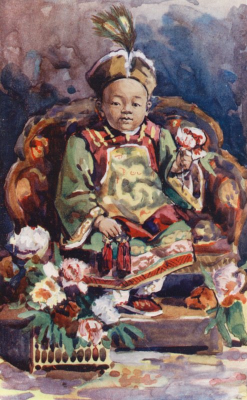Çin#39;in Çocukları: Çin#39;in imparatoru (renkli litho) by English School