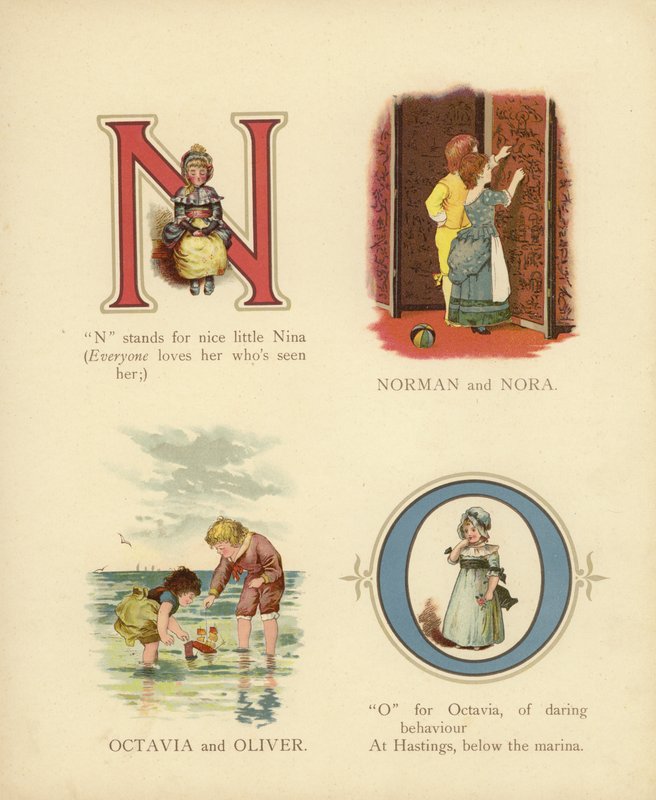 Çocukların İsimleri: Norman, Nora, Octavia, Oliver (renkli taş) by English School