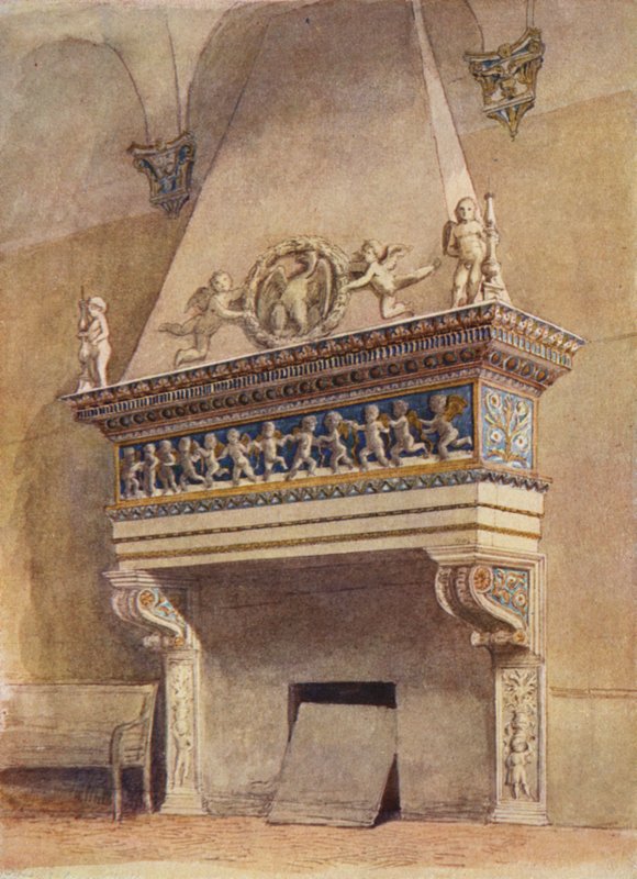 Baca parçası delle Agneli, Ducal Sarayı, Urbino, İtalya (renkli taş) by English School
