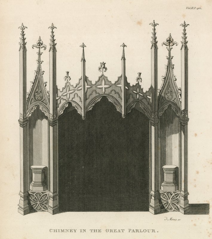 Büyük Salonda Baca, Strawberry Hill, Londra by English School