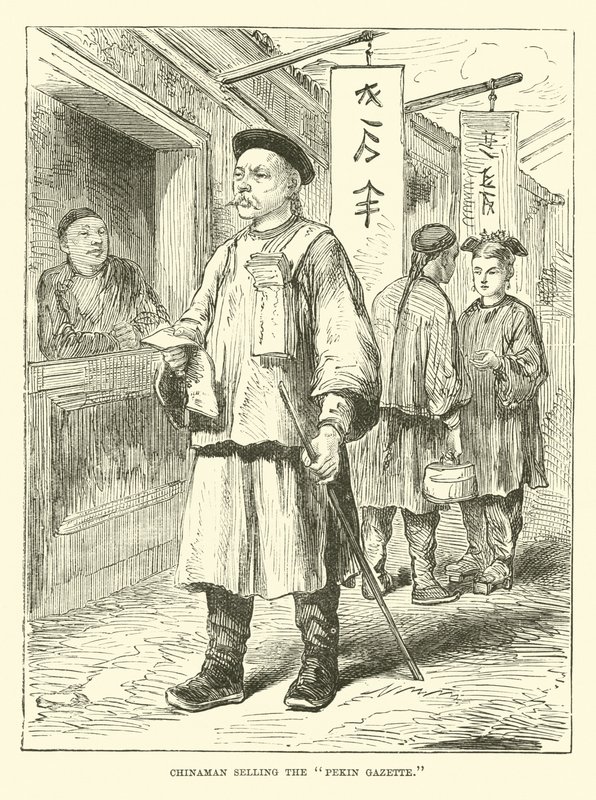 Pekin Gazetesini satan Çinli by English School
