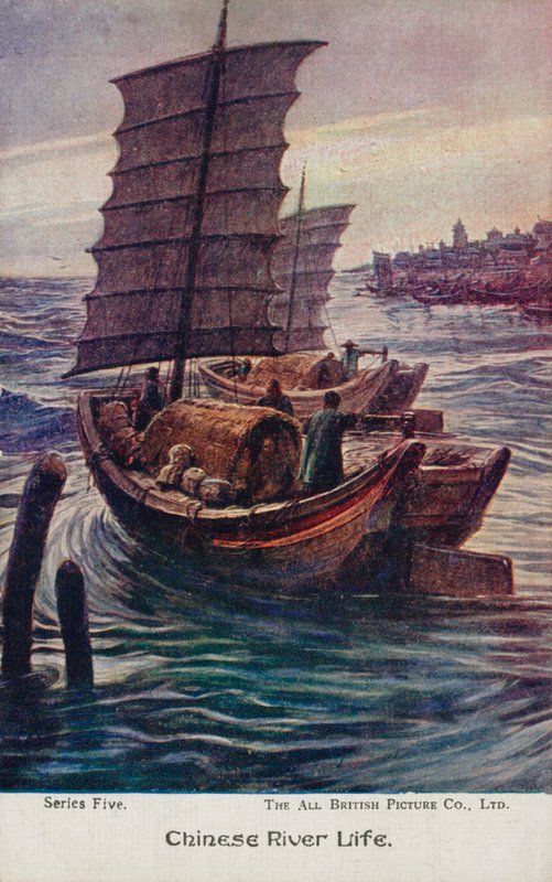 Çin nehir yaşamı (renkli taş) by English School