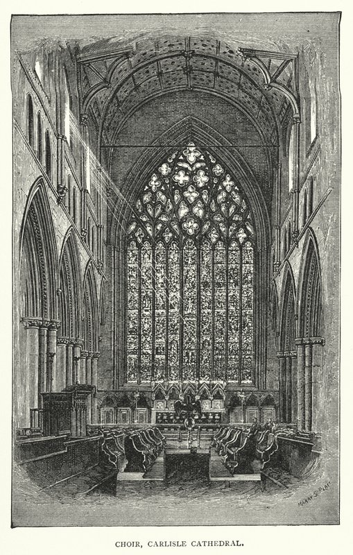 Koro, Carlisle Katedrali (gravür) by English School