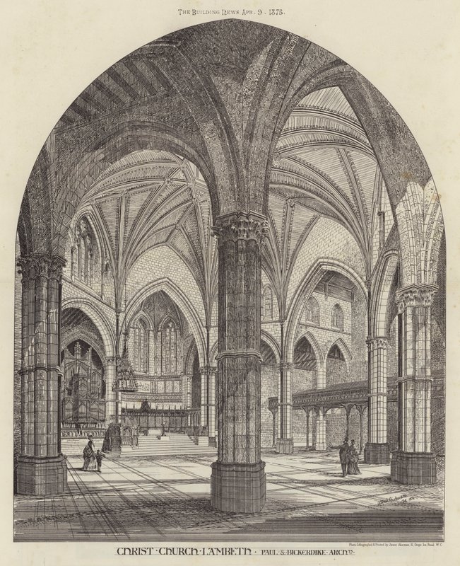 Christ Church, Lambeth (gravür) by English School
