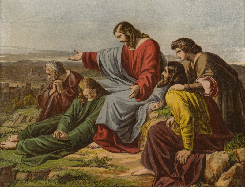 İsa Kudüs için ağlıyor (chromolitho) by English School