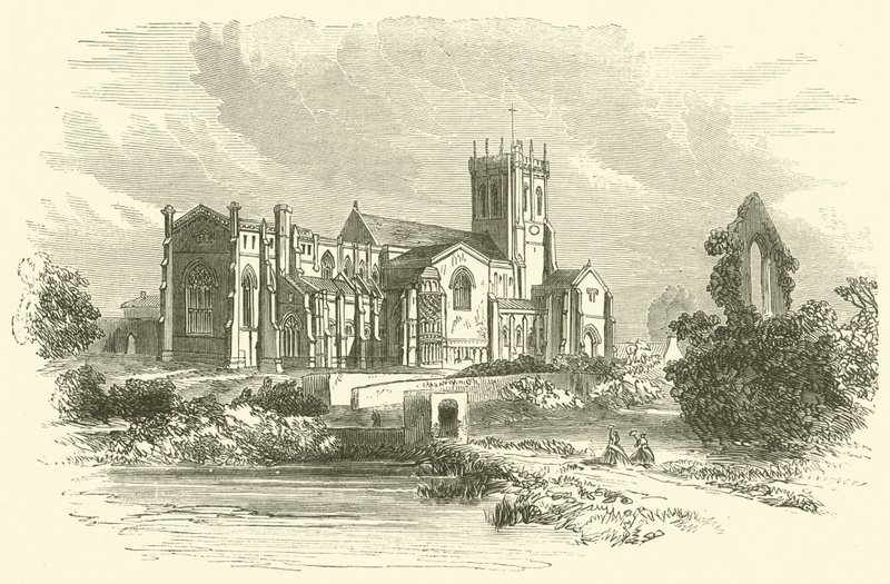 Christchurch Manastırı (gravür) by English School