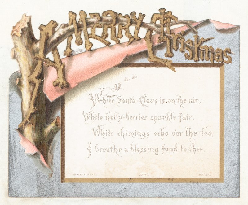 Ahşap Noel işareti, Noel kartı by English School