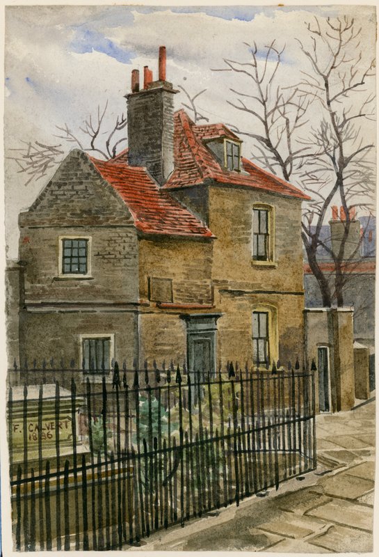 Church Cottage, Church Passage, St Marys Churchyard, Islington (kağıt üzerinde wc) by English School
