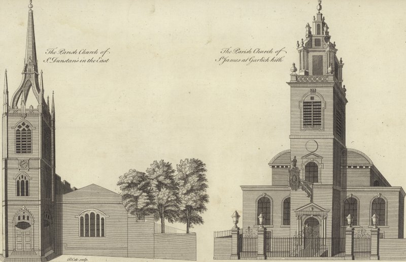 Doğudaki St Dunstan Kilisesi ve St James Garlickhythe Kilisesi, Londra by English School