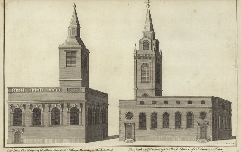 Eski Balık Sokağı'ndaki St Mary Magdalen Kilisesi ve St Lawrence Jewry Kilisesi, Londra by English School
